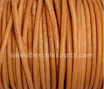 Round leather brown Leather Cord 2mm 100m 109 Yard Made In India 